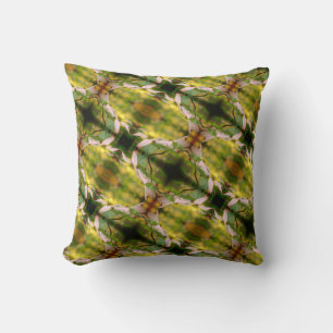 Wild Dogwood Flower Blossoms Abstract Pattern Cushion