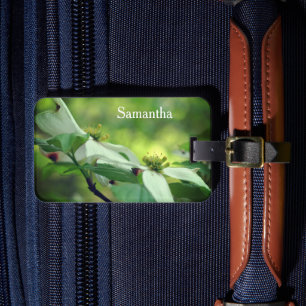 Wild Dogwood Flower Blossoms Personalised Luggage Tag