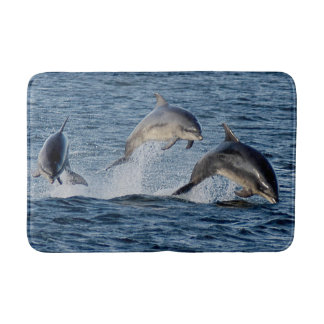 Wild Dolphins Leaping Photograph Scotland Highland Bath Mat