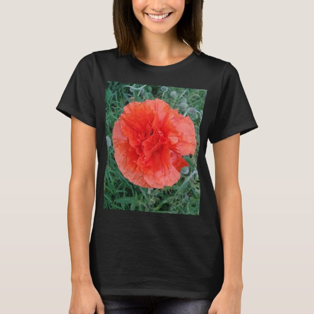 Wild Double Poppy Flower T-Shirt (Front)