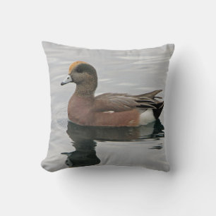 Wild Duck Lake Water Relaxed Brown Bird Cushion