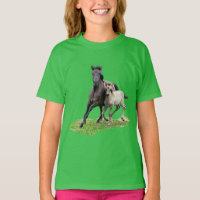 Wild Dulmen Horse Mare Cute Foal Gallop - green
