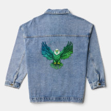 Wild Eagle bird Denim Jacket