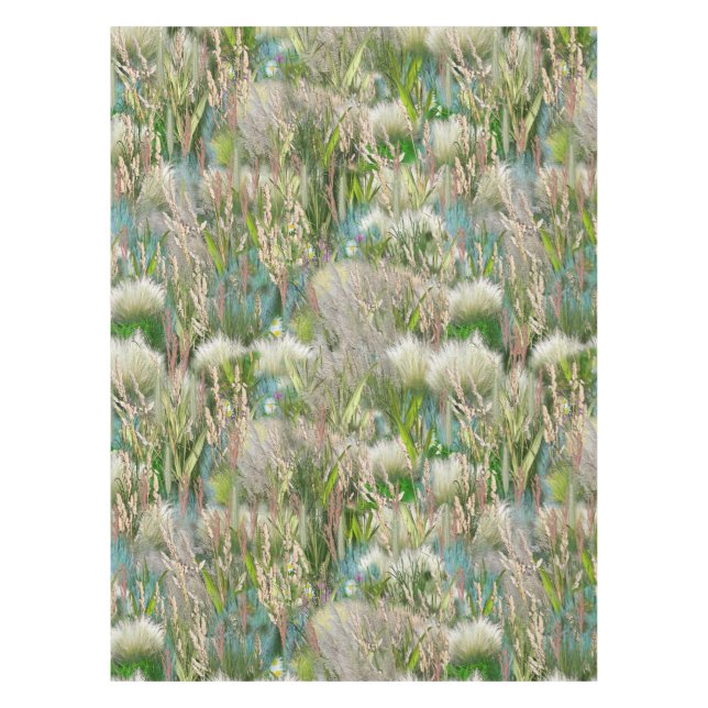 Wild Eco-friendly Native Grasses in Spring  Tablecloth (Front)
