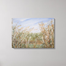 Wild Edge of a Natural Pond Watercolor Print