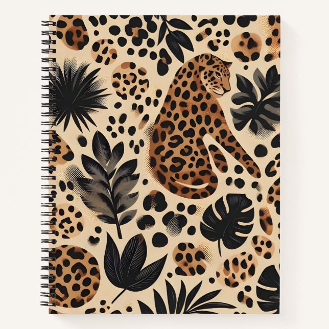 Wild Elegance Leopard Skin Notebook (Front)