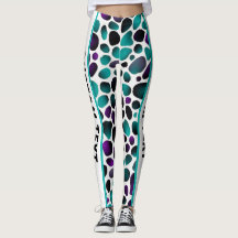 Wild Elegance Teal, Purple, and Black Animal Print
