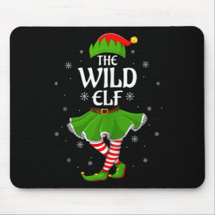 Wild Elf Christmas Family Girls Women Elf Squad Xm Mouse Pad