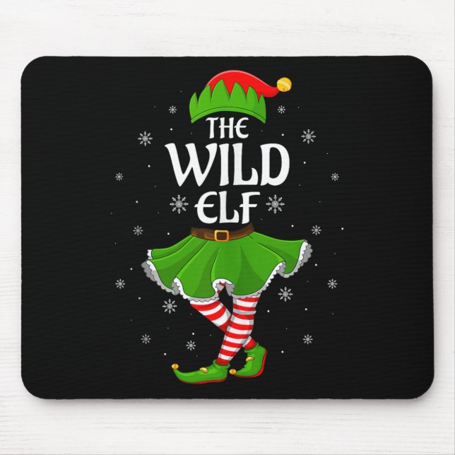 Wild Elf Christmas Family Girls Women Elf Squad Xm Mouse Pad (Front)