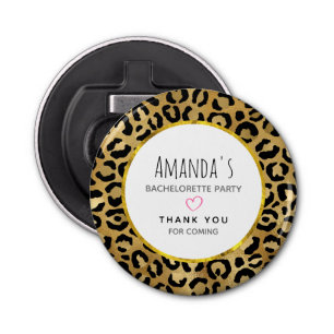Wild & Exotic Leopard Print Pattern Bachelorette Bottle Opener