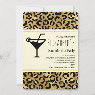 Wild & Exotic Leopard Print Pattern Bachelorette Invitation