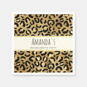 Wild & Exotic Leopard Print Pattern Bachelorette Napkin