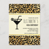 Wild & Exotic Leopard Print Pattern Birthday
