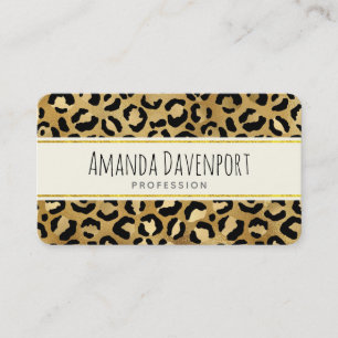 Wild & Exotic Leopard Print Pattern Business Card