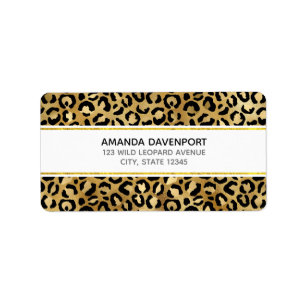 Wild & Exotic Leopard Print Pattern Label