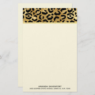 Wild & Exotic Leopard Print Pattern Stationery