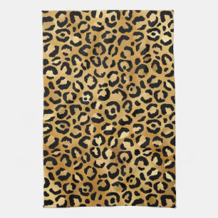 Wild & Exotic Leopard Print Pattern Tea Towel