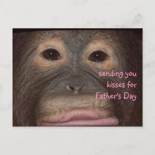 Wild Father's Day Kisses Postcard
