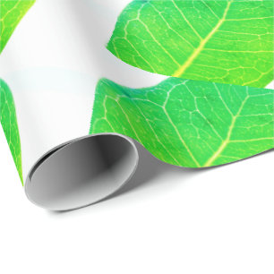 Wild Fig Rich Green Leaf Texture Wrapping Paper