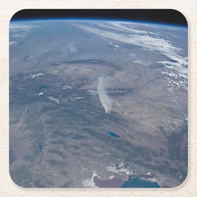 Wild Fires In The Western And Southwestern Us. Square Paper Coaster (Front)