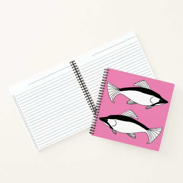 Wild Fish Drawing Salmon Notebook (Inside)