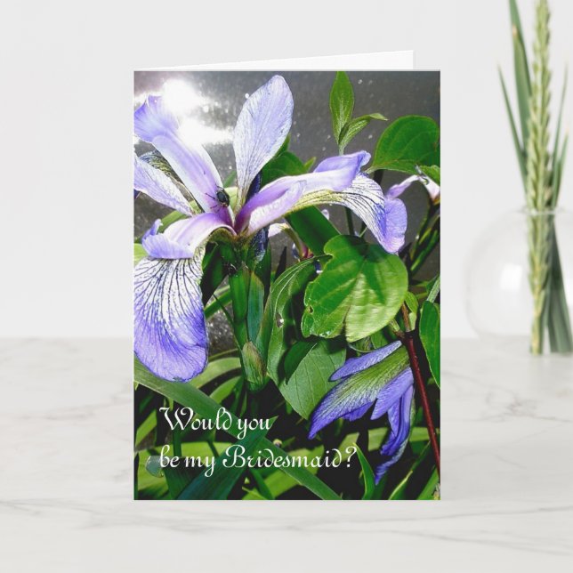 Wild Flag Bridesmaid Request Card (Front)