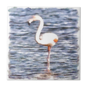 Wild Flamingo Ceramic Tile