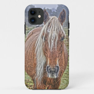 Wild Flaxen Maned New Forest Pony - England iPhone 11 Case