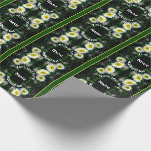 Wild Fleabane Daisy Flower Personalised Wrapping Paper