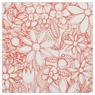 wild fleur cadmium fabric