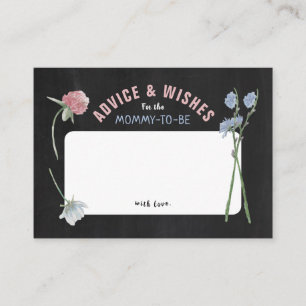 Wild Floral Chalkboard Advice Cards