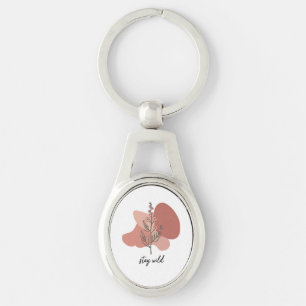 Wild Floral Design Key Ring