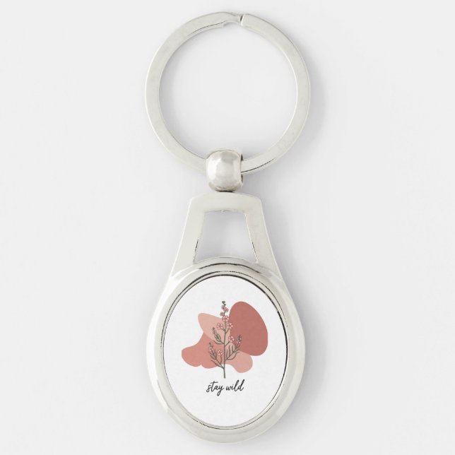Wild Floral Design  Key Ring (Front)
