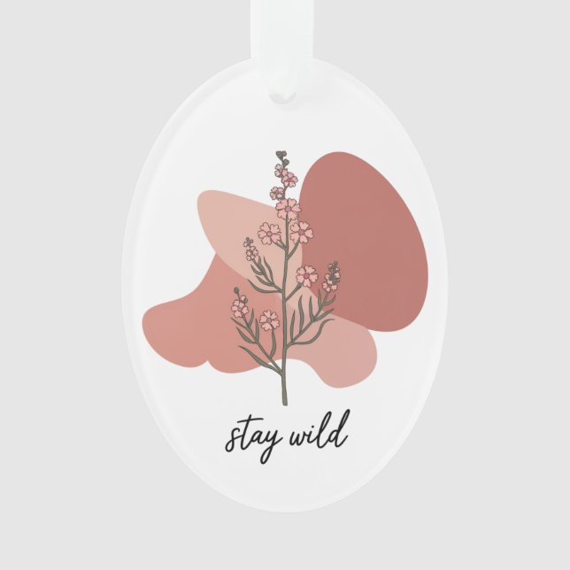 Wild Floral Design  Ornament (Front)