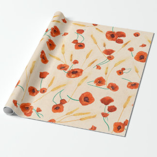 Wild floral seamless pattern on a light background wrapping paper