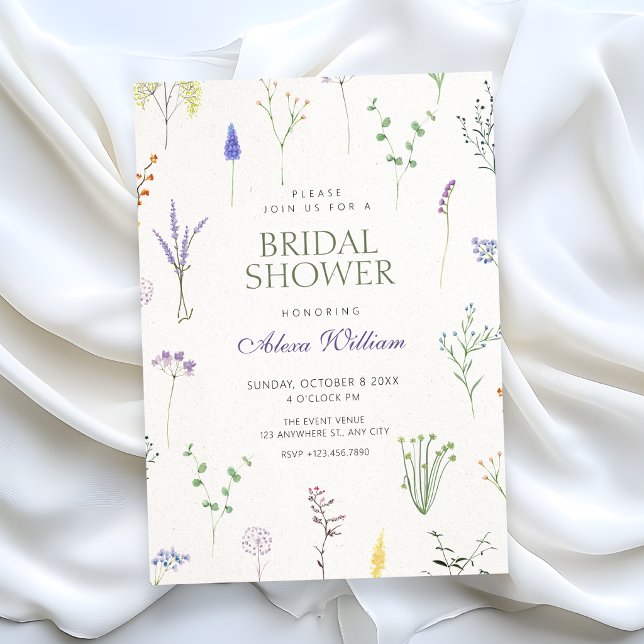Wild florals bridal shower invitation (Creator Uploaded)