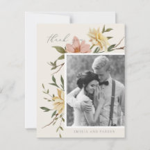 Wild Florals Thank You Card