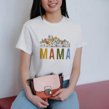wild flower boho mama colourfulT-Shirt