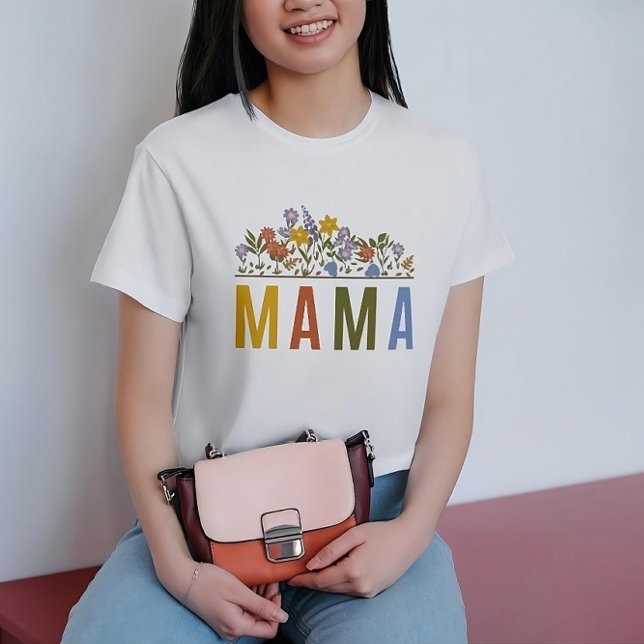 wild flower boho mama colourfulT-Shirt T-Shirt (Creator Uploaded)