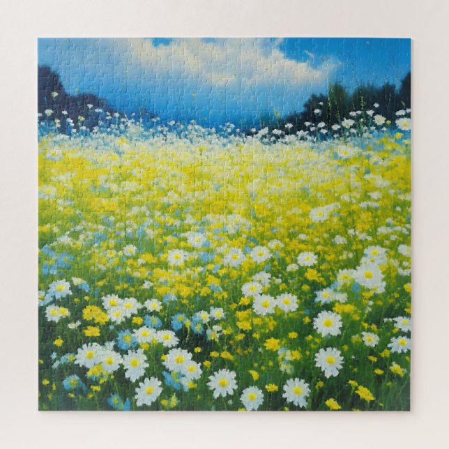 Wild Flower Field. Jigsaw Puzzle (Vertical)