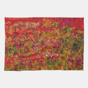Wild Flower Field Painting - Kitchen Towel