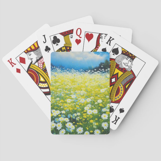Wild Flower Field Playing Cards (Back)