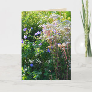 Wild Flower Field Sympathy Card