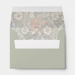 Wild Flower Floral Green Address Envelope