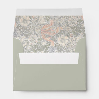Wild Flower Floral Green Address Envelope