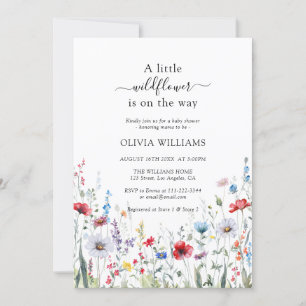 Wild Flower Meadow Baby Shower Invitation
