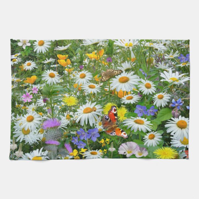 Wild Flower Meadow Tea Towel (Horizontal)