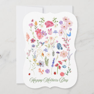 Wild Flower Mothers Day Card