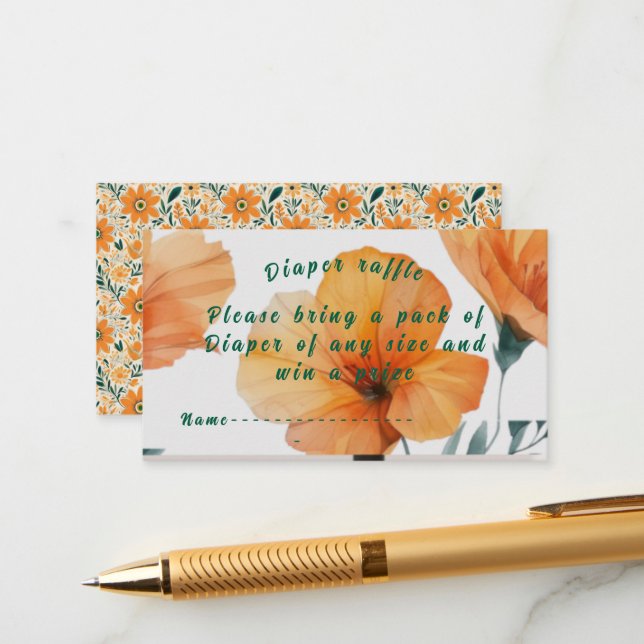 wild flower orange books for baby Enclosure Card (Front/Back In Situ)