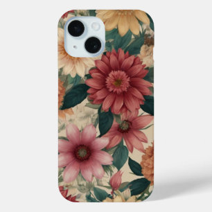 WILD FLOWER PATTERN iPhone 15 CASE